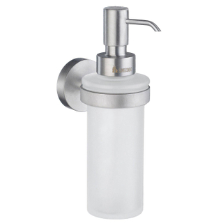 Smedbo Home Zeepdispenser - 200ml - wandmodel - geborsteld chroom/mat glas