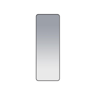 Saniclass Retro Line Rectangle Spiegel - 140x50cm - rechthoek - afgerond - frame - mat zwart