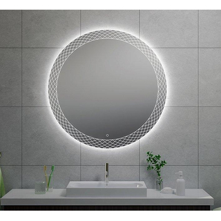 Wiesbaden Deco miroir rond avec LED, dimmable 100 cm