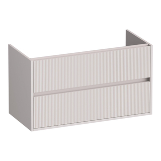 BRAUER Adore Wavy meuble sous lavabo 100 2 tiroirs softclose - sans poignée - 1 découpe pour le siphon - mat sable