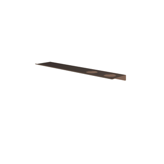 Hotbath &MORE Planchet - 60cm - inclusief bevestigings rails - 2 uitsparingen - voor zeepdispenser of beker - Tuscan bronze