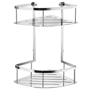 Smedbo Sideline Etagère de douche 32.2x20x20cm double design chrome