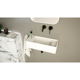 Ideavit SolidBliss Lavabo 55x22x15cm 0 trous de robinet Solid Surface mat blanc
