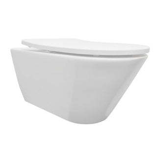 Wiesbaden Stereo WC suspendu rimless avec abattant Shade slim softclose et quick release brillant blanc