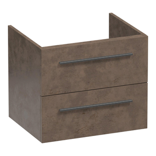 BRAUER Trust wastafelonderkast 60 excl. opbouwgrepen 2 softclose lades en 1 sifon uitsparing - Erosion