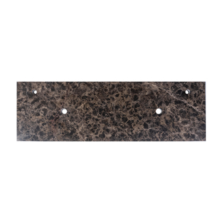 Saniclass Dark Emperador plan sous vasque - 120x46cm - 1 trou de robinet - 2 découpes pour siphon - pierre naturelle marbrée