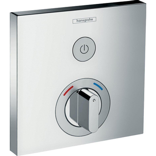 Hansgrohe ShowerSelect Ensemble de finition pour mitigeur thermostatique encastré avec 1 robinet d'arrêt pour 1 fonction de douche chrome
