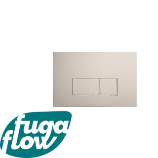 FugaFlow Eccelente Press Bedieningsplaat - bedieningspaneel voor Geberit UP320 inbouwreservoir - dualflush - rechthoekige knoppen - metaal wit mat