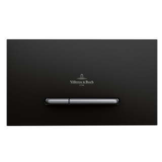 Villeroy & Boch Viconnect WC bedieningsplaat kunststof 2-knops Black Matt - OUTLET UDEN