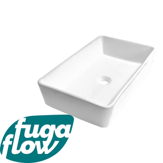 FugaFlow Efficiente Arredo lavabo à poser 60x39cm rectangulaire céramique blanc brillant