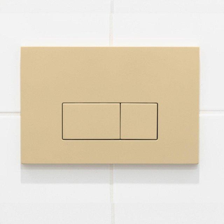 FugaFlow Efficiente Press Plaque de Commande - panneau de commande pour Geberit UP320 réservoir encastré - double chasse - boutons rectangulaires - matière synthétque beige