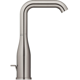 GROHE essence mélangeur lavabo 1 trou taille l avec bec haut orientable avec vidage graphite dur brossé