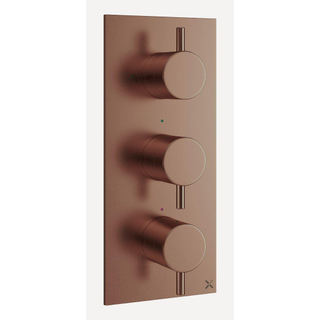 Crosswater MPRO 3 mitigeur de douche - thermostatique - 3 boutons - montage vertical -bronze brossé.
