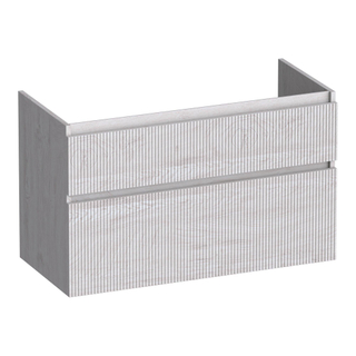 BRAUER Delight Wavy meuble sous lavabo 100 2 tiroirs softclose - sans poignée - 1 découpe pour le siphon - Forest Seashell