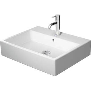 Duravit Vero Air Lavabo à poser poli 60x47cm 1 trou pour robinet avec trop-plein Wondergliss blanc