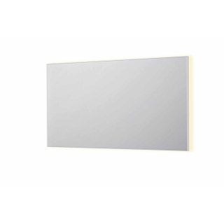 INK SP32 miroir - 140x4x80cm rectangulaire dans cadre en acier incl LED indirecte - chauffage - changement de couleur - dimmable et interrupteur - blanc mat