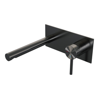 BRAUER Stripe Inbouw Wastafelmengkraan - rechte uitloop en afdekplaat model A1 - gunmetal geborsteld PVD