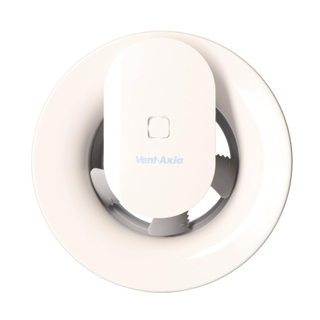 Vent-Axia Svara Badkamerventilator met klokprogramma, vochtdetectie en lichtsensor 110 m3/h app-gestuurd Wit