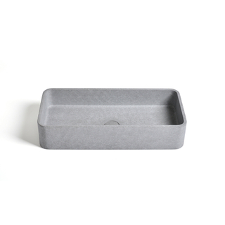 Ideavit Max lavabo 60x60x12cm béton carré gris