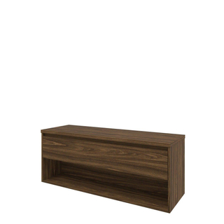 Proline top ensemble de meubles bas 140x46x55.2cm meuble avec étagère chêne cabana et plaque de recouvrement chêne cabana