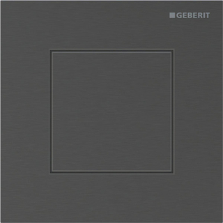 Geberit type 40 urinioir bedieningsplaat - pneumatisch - vierkant - zwart chr./geb/easy-to-cl