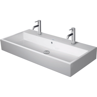 Duravit Vero Air Wastafel - 100x47cm - 2 kraangaten - met overloop - ongeslepen - wit