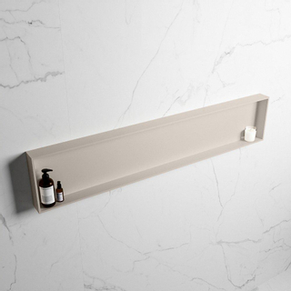 Mondiaz EASY Niche de salle de bains 29.5x149.5x8cm à encastrer ou à accroucher Solid Surface Linen/Linen