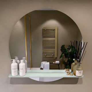Mondiaz SPOT Miroir de salle de bain - rond 80cm - plan de miroir - couleur Greey