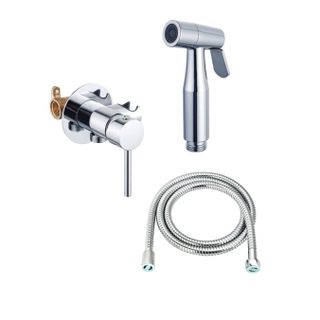 Fortifura Calvi Mitigeur Bidet - support douchette - flexible de douche 100cm - douchette bidet - chrome