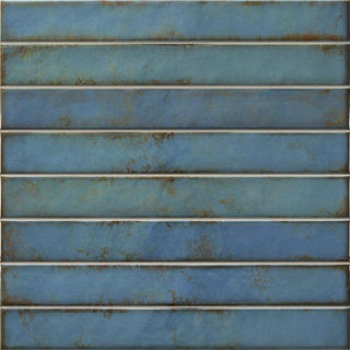 La Platera Cerámica Raku Keramische wandtegel - 35x35cm - 9.2mm - Blauw