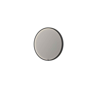 INK Sp24 miroir 60x4x60cm à leds en bas et en haut à couleur changeante miroir chauffant rond dans un cadre en acier aluminium noir mat