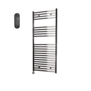Sanicare HVS Radiateur électrique - 111,8x45cm - 435W - avec télécommande - thermostat - chrome - en bas à gauche - chrome