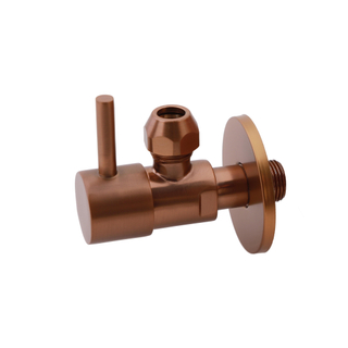 Xellanz Minimal hoekstopkraan 3/8" x 3/8" of knel 10 mm geborsteld brons koper PVD