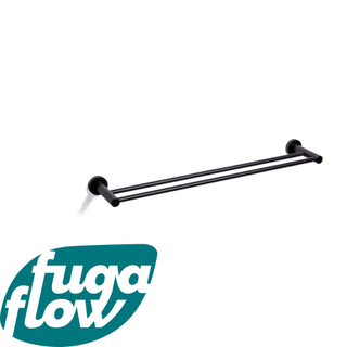 FugaFlow Efficiente Acces Handdoekhouder - dubbel - rond - mat zwart - Black Friday -