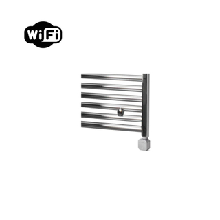 Sanicare HPW Elektrische Radiator - 172x45cm - 671W - wifi - thermostaat - zilver - rechtsonder - chroom