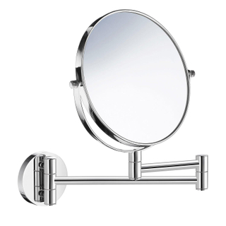 Smedbo Miroir cosmétique - mural - 17cm - 7x agrandissant - Laiton - Chrome
