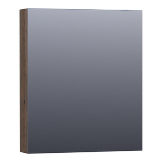 BRAUER Plain spiegelkast 60x70x15cm met 1 linksdraaiende spiegeldeur Hout Black oak