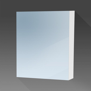 BRAUER Impress Deluxe spiegelkast - 60x70x15cm - interne en externe verlichting - 1 rechtsdraaiende dubbelzijdige spiegeldeur hoogglans wit