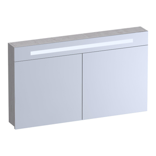 Miroir de toilette BRAUER Promise - 120x70x15cm -- avec éclairage 2 portes miroir Forest Seashell