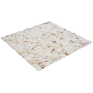 The Mosaic Factory Amsterdam carrelage mosaïque 32.2x32.2cm pour mur et sol intérieur et extérieur carré verre Crème