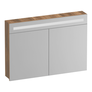 BRAUER Promise spiegelkast - 100x70x15cm -- met verlichting 2 spiegeldeuren Honey