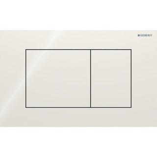 Geberit Sigma40 bedieningsplaat - 2-toets spoeling - extra dun - vierkante knoppen - glas - zand-grijs (beige)