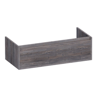 BRAUER Hope wastafelonderkast - 99x30x45.5cm - 1 softclose lade greeploos - 1 sifon uitsparing - Driftwood
