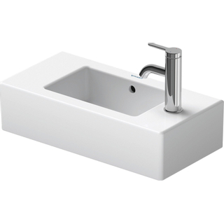 Duravit Vero Lave mains 50x25cm avec trou pour robinetterie perçable droite et gauche Blanc