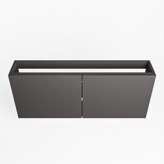 Mondiaz FOWY Meuble sous lave-mains - 90x22x50cm - 2 portes - push to open - softclose - Dark Grey