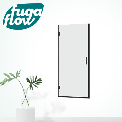 FugaFlow Efficiente Vetro 5000 Porte de douche 85x200cm sans profilé avec verre de sécurité anticalcaire noir mat