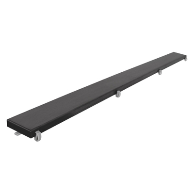 Differnz caniveau de douche grille design carreau acier inoxydable 304 80 cm noir mat