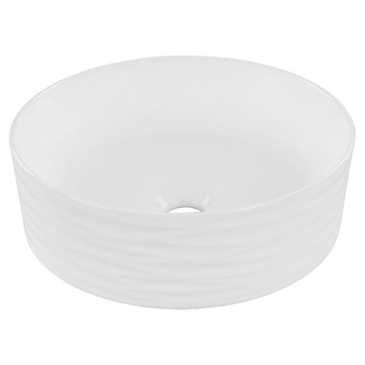 Differnz Wave waskom 37x37x12cm keramiek wit glans
