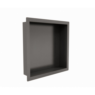 FugaFlow Eccelente Vetro Niche encastrable - 30x30x7cm - Gunmetal mat