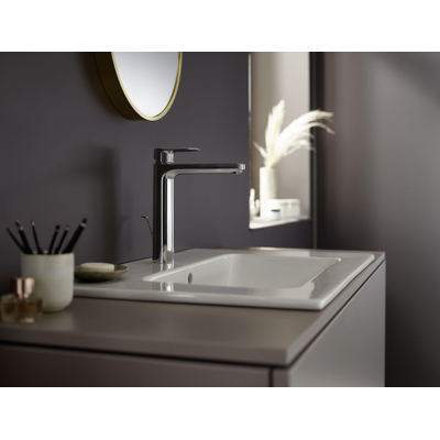 Hansgrohe Vernis wastafelkraan 108 highriser met metalen waste chroom